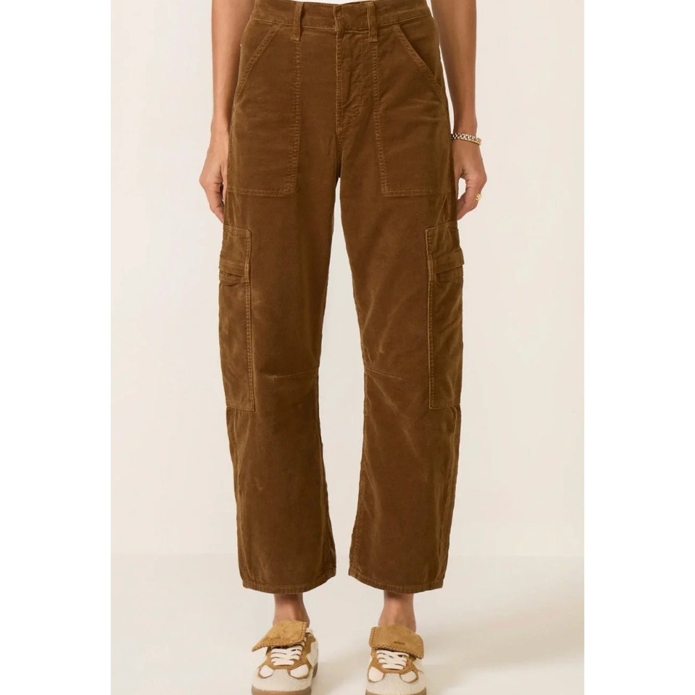 CITIZENS OF HUMANITY Marcelle Cargo Brown Corduroy Wide Leg Pans Women's Size 29